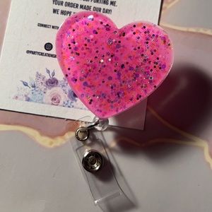Pink Heart Badge Reel
